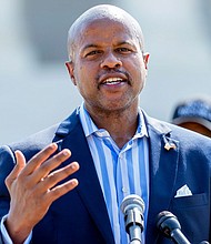 Democratic Texas state Rep. Ron Reynolds of Missouri City criticized the passage of legislation that would ban diversity, equity and inclusion offices in higher education.
Mandatory Credit:	Andrew Harnik/AP