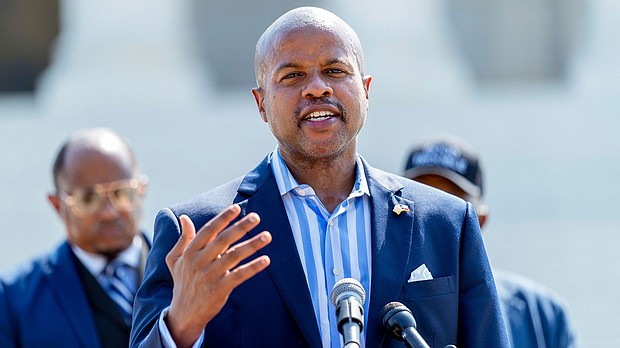 Democratic Texas state Rep. Ron Reynolds of Missouri City criticized the passage of legislation that would ban diversity, equity and inclusion offices in higher education.
Mandatory Credit:	Andrew Harnik/AP