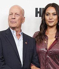 Emma Heming Willis, here with husband Bruce Willis in 2019, has shared an update on Bruce Willis’ health.
Mandatory Credit:	John Angelillo/UPI/Shutterstock/File