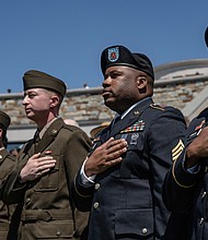 Richmonders and U.S. service members attend last year’s Memorial Day Ceremony at the Virginia War Memorial in Richmond.
