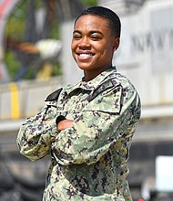 Seaman Imani Navebloodsaw/Photo by Lt. Cmdr. Jacob Joy,
Navy Office of Community Outreach