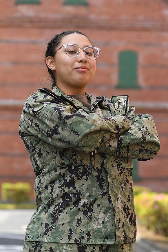 Seaman Juliana Castro, a native of Houston, Texas, serves the U.S. Navy in Japan.
