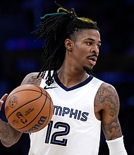 Authorities said a wellness check on Morant showed he is "fine."
Mandatory Credit:	Jae C. Hong/AP