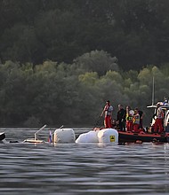 Fire brigade and scuba divers recovered the boat on May 29.
Mandatory Credit:	Mattia Ozbot/Getty Images