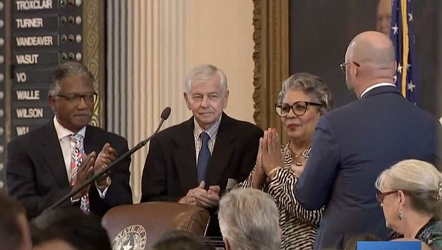 Rep. Senfronia Thompson on the Speaker's lectern