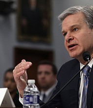 FBI Director Christopher Wray testifies during a hearing on Capitol Hill on April 27 in Washington.
Mandatory Credit:	Alex Wong/Getty Images