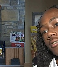 Teen cashier, Ryheem Lumpkins, a received a $2,500 tip from a customer after seeing how the 16-year-old carried himself.
Mandatory Credit:	KCTV