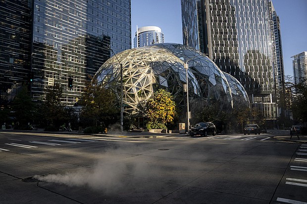 Nearly 2,000 corporate workers at Amazon have pledged to walk off the job on May 31 to signal a “lack of trust” in the company’s leadership, in what could be the most visible sign of dissent among the e-commerce giant’s office workers in recent memory.
Mandatory Credit:	David Ryder/Getty Images