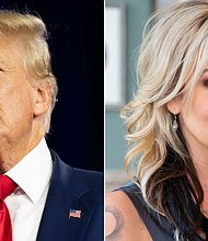 (L-R) Former President Donald Trump and Stormy Daniels are seen here in a split image.
Mandatory Credit:	Getty Images/FILE