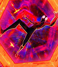 Spider-Man (voiced by Shamiek Moore) in "Spider-Man: Across the Spider-Verse."
Mandatory Credit:	Sony Pictures