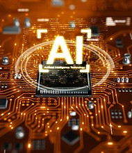 3D render AI artificial intelligence technology