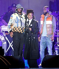 Wyclef Jean, Lauryn Hill, and Pras Michel of The Fugees perform during the 2023 The Roots Picnic at The Mann on June 03, 2023, in Philadelphia.
Mandatory Credit:	Taylor Hill/Getty Images
