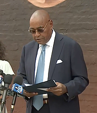 Judge Lina Hildago, Commissioner Rodney Ellis, and congressional representative