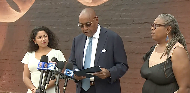 Judge Lina Hildago, Commissioner Rodney Ellis, and congressional representative