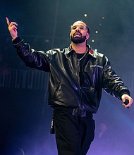 Drake here on Dec. 9, 2022, in Atlanta, led the nominations with seven nods, including best male hip hop artist, album of the year and best male R&B/pop artist.
Mandatory Credit:	Paul R. Giunta/Invision/AP