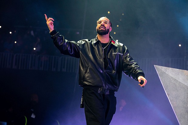 Drake here on Dec. 9, 2022, in Atlanta, led the nominations with seven nods, including best male hip hop artist, album of the year and best male R&B/pop artist.
Mandatory Credit:	Paul R. Giunta/Invision/AP