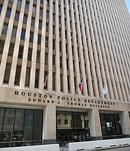The Houston Police Department is investigating the death of a K-9 who suffered heat exhaustion after being in an air-conditioned patrol car that shut off unexpectedly, police say
Mandatory Credit:	Reginald Mathalone/NurPhoto/Reuters/File