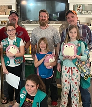 Dana Pyle, Ben Hickman, Thomas White, and Scott Kubeczka and their daughters