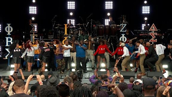 Watch fraternities and sororities of the 'Divine 9' perform at Juneteenth concert