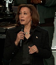 Harris says the story of Juneteenth is of "ongoing fight" for freedom, June 19.
Mandatory Credit:	CNN