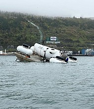 Hamish Harding posted an image of the submersible to his social media accounts on Saturday.
Mandatory Credit:	From Hamish Harding/Facebook
