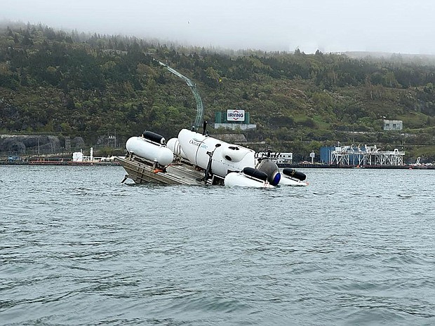 Hamish Harding posted an image of the submersible to his social media accounts on Saturday.
Mandatory Credit:	From Hamish Harding/Facebook