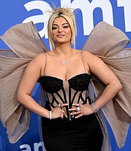 Bebe Rexha was rushed off stage on Sunday at her concert in New York City. Rexha is pictured here on the red carpet on May 25.
Mandatory Credit:	Stefano Rellandini/AFP/Getty Images