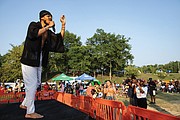 Street vocalist Kamauu was among the performers during Juneteenth.