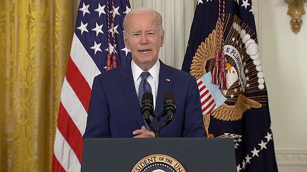 President Joe Biden said the US and its Western allies had "nothing to do" with Saturday's events in Russia, where Wagner boss Yevgeny Prigozhin allegedly incited an armed rebellion against the Kremlin.
Mandatory Credit:	POOL