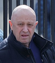 Founder of Wagner private mercenary group Yevgeny Prigozhin leaves a cemetery before the funeral of a Russian military blogger who was killed in a bomb attack in a St Petersburg cafe, in Moscow, Russia, on April 8.
Mandatory Credit:	Yulia Morozova/Reuters