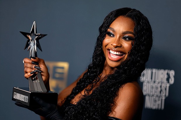 Coco Jones poses in the press room for the Best New Artist award during the BET Awards 2023 at Microsoft Theater on June 25, in Los Angeles.
Mandatory Credit:	Frazer Harrison/Getty Images