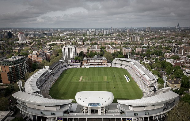 An aerial view of Lord's cricket ground on May 12, in London.
Mandatory Credit:	Ryan Pierse/Getty Images