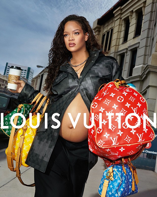 Rihanna pictured carrying various versions of Pharrell Williams' reimagined Louis Vuitton Speedy bag.
Mandatory Credit:	Keizō Kitajima/ Martine Syms/Louis Vuitton