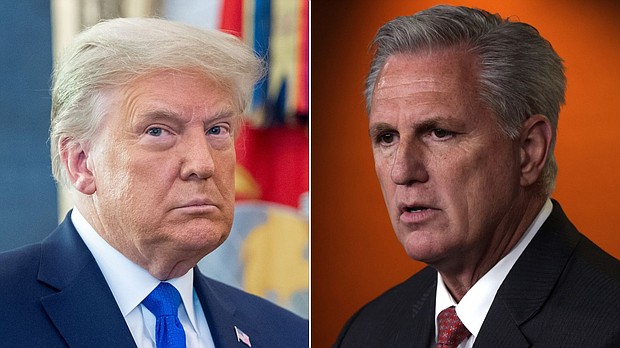 Donald Trump's allies are outraged after House Speaker Kevin McCarthy said that he does not know if the former president is the “strongest” candidate in the 2024 presidential election.
Mandatory Credit:	Getty Images