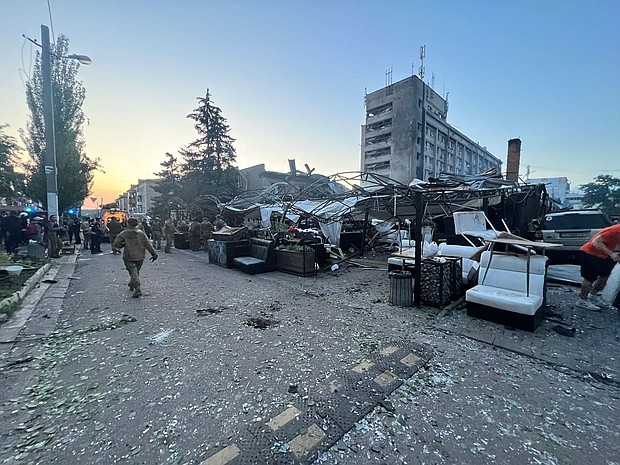 Aftermath of purported Russian military strike on Kramatorsk, Ukraine, on Tuesday, June 27.
Mandatory Credit:	CNN