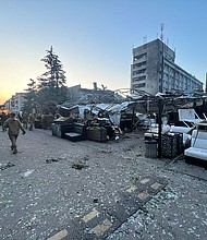 Aftermath of purported Russian military strike on Kramatorsk, Ukraine, on Tuesday, June 27.
Mandatory Credit:	CNN