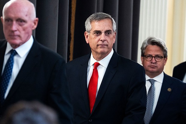 Investigators from special counsel Jack Smith’s office are set to interview Georgia Secretary of State Brad Raffensperger, as part of the federal probe into efforts to subvert the peaceful transition of power.
Mandatory Credit:	Tom Williams/CQ-Roll Call, Inc./Getty Images