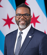 Mayor Brandon Johnson, photo provide by City of Chicago Press Office
