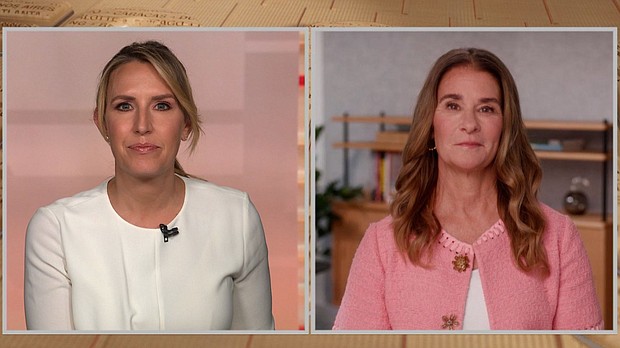 Poppy Harlow interviewing Melinda Gates on CNN This Morning.
Mandatory Credit:	CNN