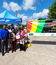 U.S. Rep. Sheila Jackson Lee presents a proclamation at the ribbon cutting event.