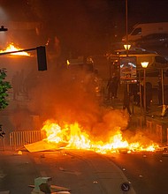 Pictured here are the second night of riots following the death of Nahel, in Montreuil, Ile de France, on June 30.
Mandatory Credit:	Stephane Rouppert/Reuters