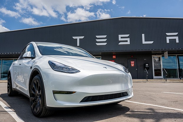 A Tesla Model Y is seen on a Tesla car lot on May 31, in Austin, Texas. Tesla's Model Y has become the world's best selling car in the first quarter of 2023.
Mandatory Credit:	Brandon Bell/Getty Images