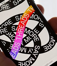 In this photo illustration, the home page of the social media application Threads is displayed on the screen of an iPhone on July 5.
Mandatory Credit:	Chesnot/Getty Images