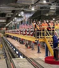 President Joe Biden speaks at the construction site of the Hudson Tunnel Project, January 31, 2023, in New York.
Mandatory Credit:	John Minchillo/AP