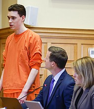 Willard Miller makes a statement during his sentence hearing in Iowa on Thursday.
Mandatory Credit:	Jim Slosiarek/The Gazette/AP