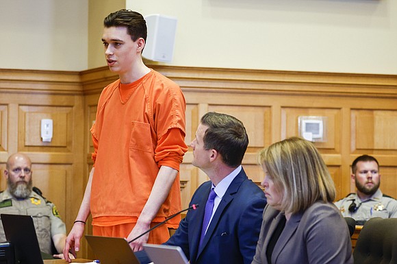 An Iowa teenager who killed his Spanish teacher was sentenced to life in prison Thursday, court documents show.