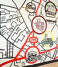 wall at Stuff'd Wings