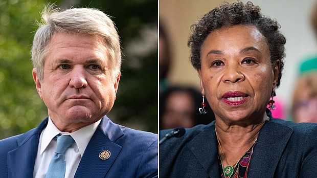Reps. Michael McCaul and Barbara Lee Washington are pictured in a split image. A top House Republican said Sunday he agreed with the Biden administration’s contentious decision to supply cluster munitions to Ukraine as part of a new military aid package, while a prominent progressive Democrat said the US risks “losing our moral leadership” over the move.
Mandatory Credit:	Getty Images