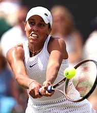 Madison Keys matches her best ever performance at Wimbledon.
Mandatory Credit:	Clive Brunskill/Getty Images