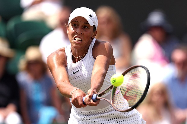 Madison Keys matches her best ever performance at Wimbledon.
Mandatory Credit:	Clive Brunskill/Getty Images